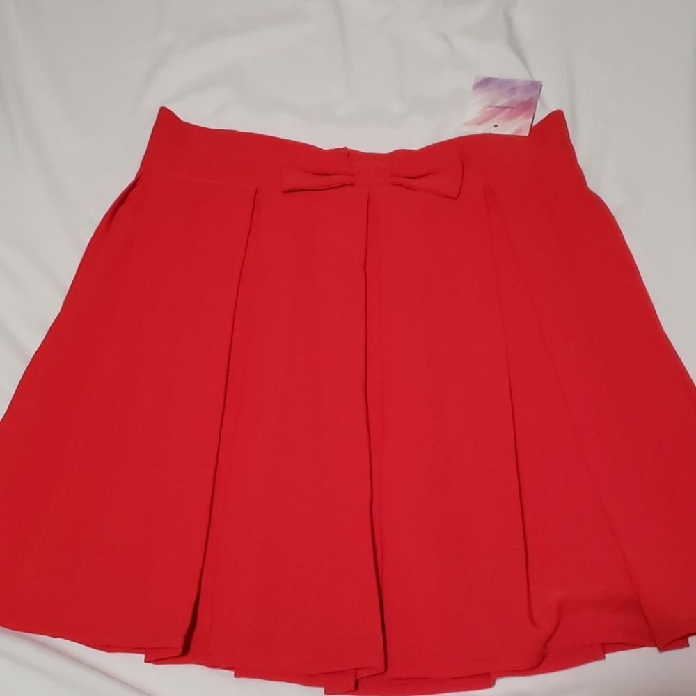 Chichwish red pleated skirt